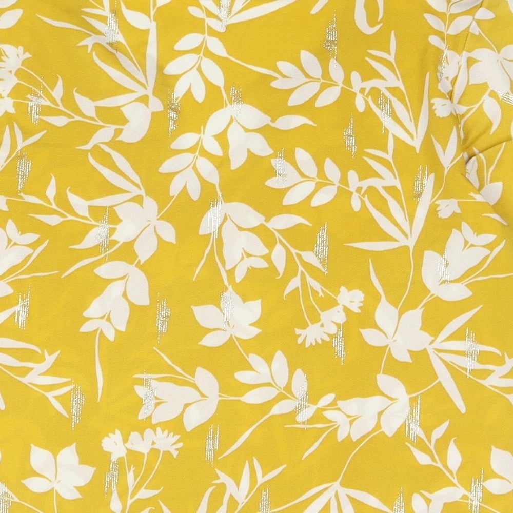 Womens UK Size 10 Damart Yellow Basic Blouse