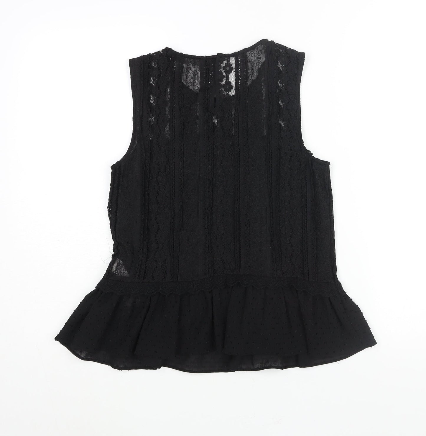 Womens UK Size S Zara Black Camisole Blouse