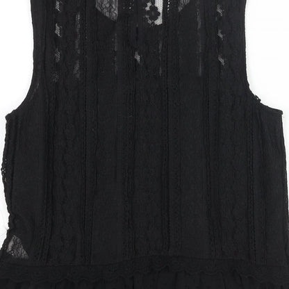 Womens UK Size S Zara Black Camisole Blouse