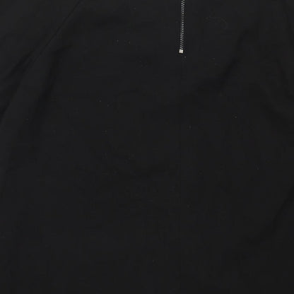 Phase Eight Womens Black Polyester A-Line Size 14 Round Neck Zip