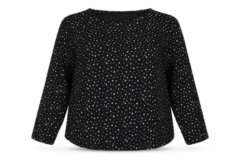 Womens UK Size XL H&M Black Basic Blouse