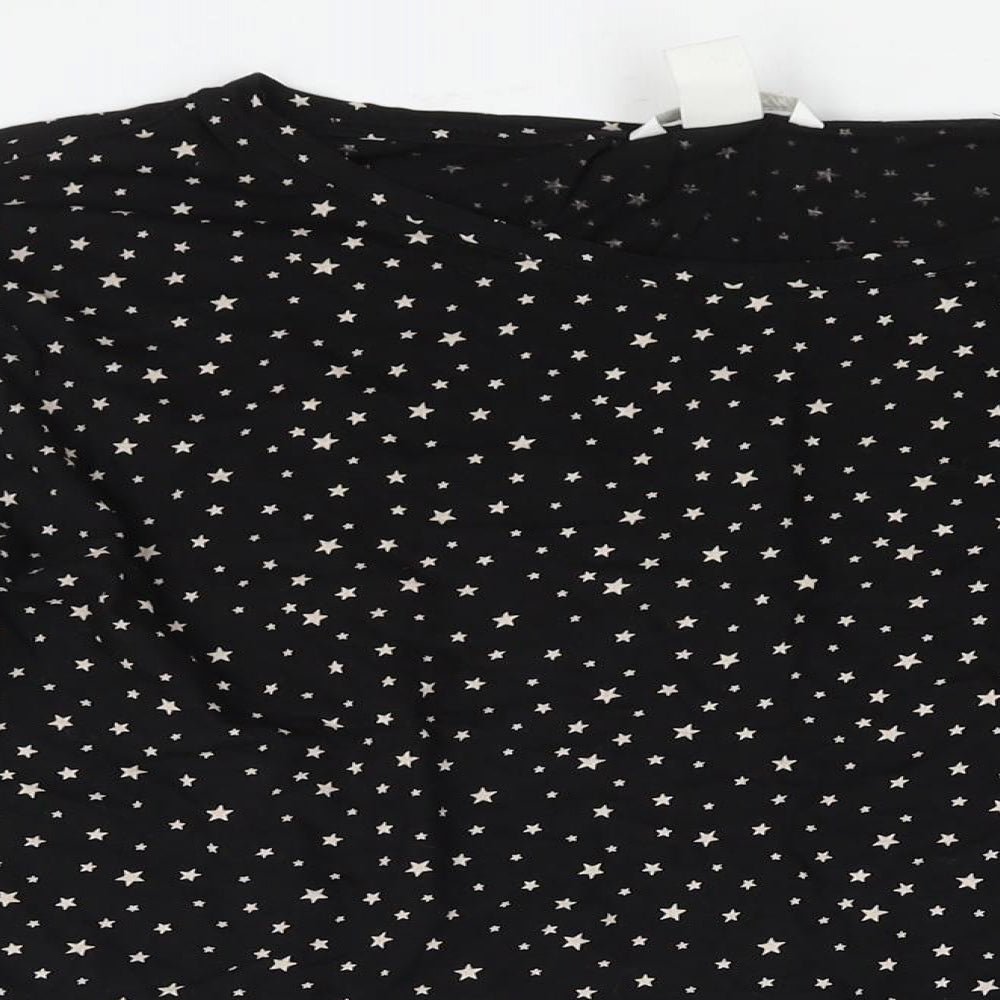 Womens UK Size XL H&M Black Basic Blouse