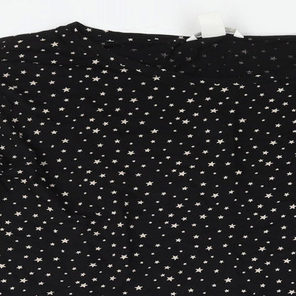 Womens UK Size XL H&M Black Basic Blouse