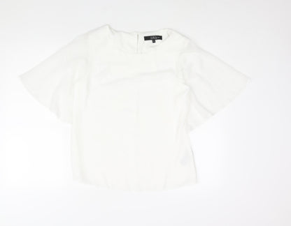 Womens UK Size 10 Star by Julien Macdonald White Basic Blouse