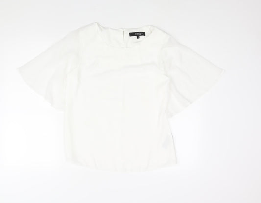 Womens UK Size 10 Star by Julien Macdonald White Basic Blouse