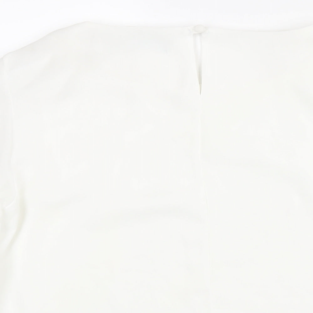 Womens UK Size 10 Star by Julien Macdonald White Basic Blouse