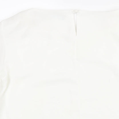 Womens UK Size 10 Star by Julien Macdonald White Basic Blouse