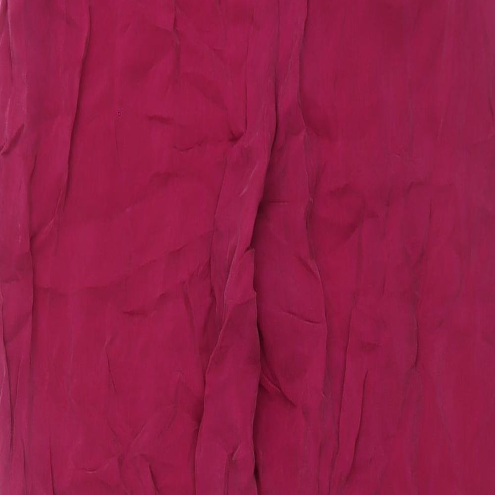 Incognito Womens Purple Viscose Trousers Size 12 L30 in Regular Zip