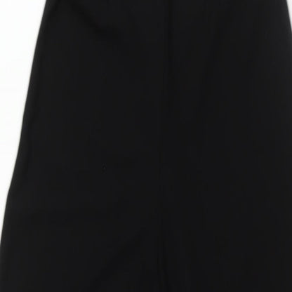 PRETTYLITTLETHING Womens Black Polyester Jumpsuit One-Piece Size 10 L32 in Pullover - Belted