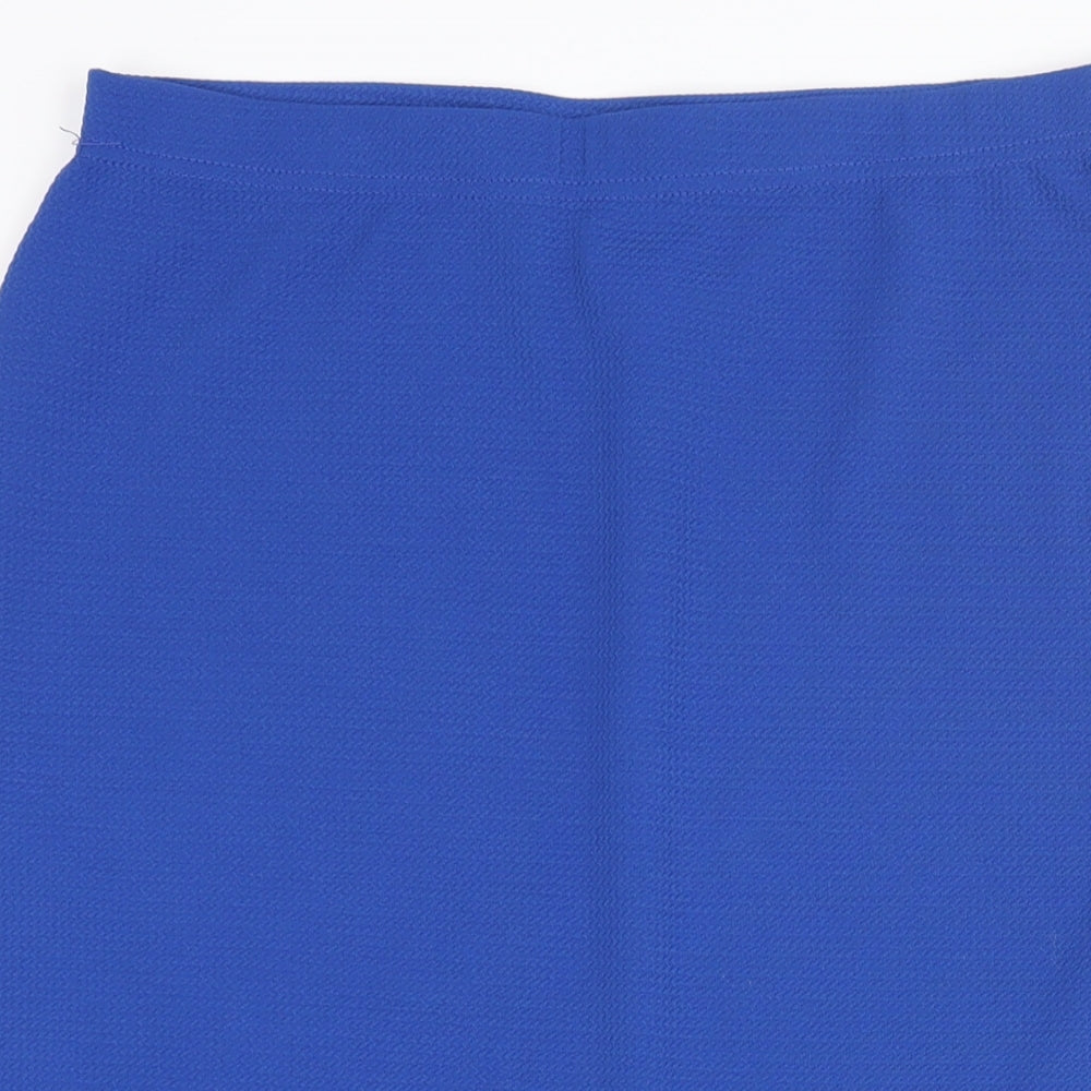 Damart Womens Blue Polyester Trumpet Skirt Size 14 - Size 14-16
