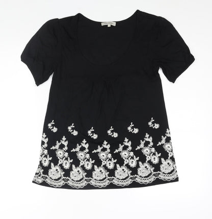 Womens UK Size 8 RJR.John Rocha Black Basic Blouse