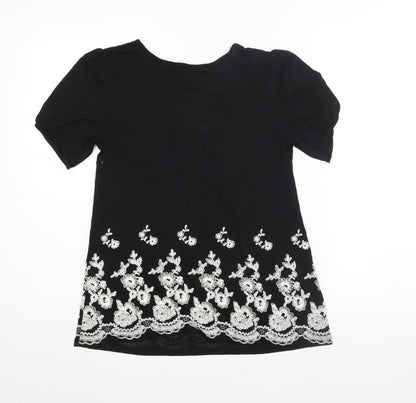 Womens UK Size 8 RJR.John Rocha Black Basic Blouse