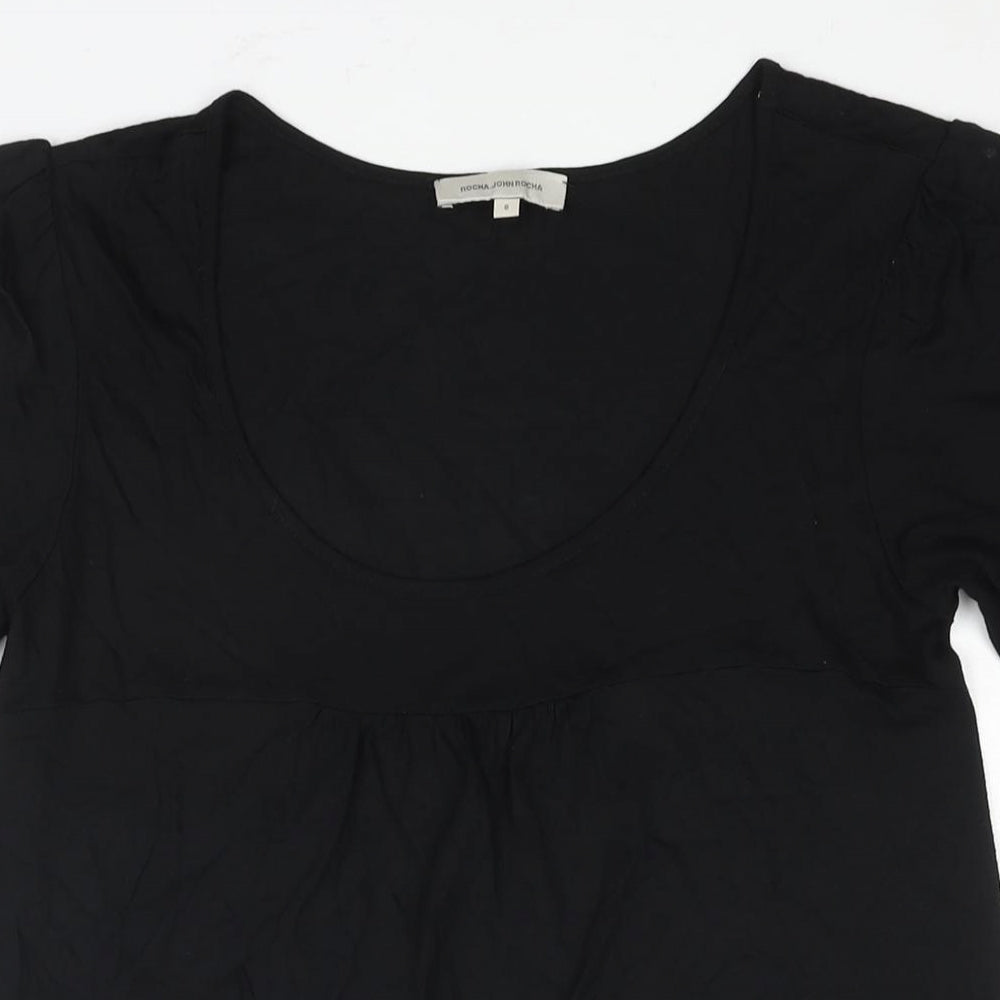 Womens UK Size 8 RJR.John Rocha Black Basic Blouse