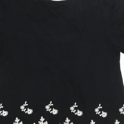 Womens UK Size 8 RJR.John Rocha Black Basic Blouse