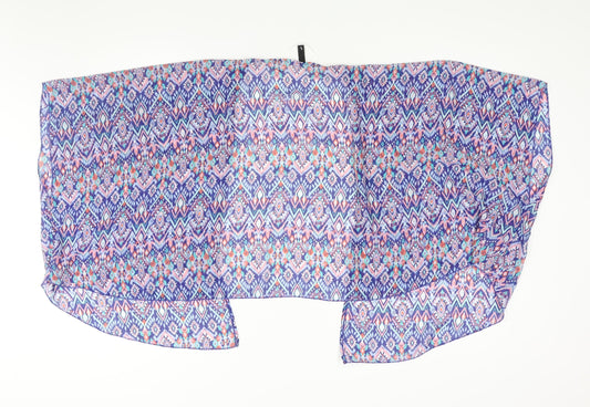 Divided by H&M Womens Multicoloured Geometric Polyester Kimono Blouse Size L V-Neck - Semi Sheer