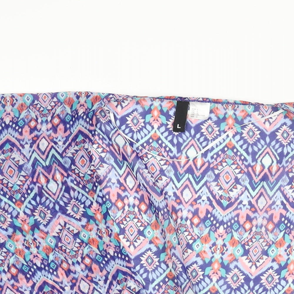 Womens UK Size L Divided by H&M Multicoloured Kimono Blouse