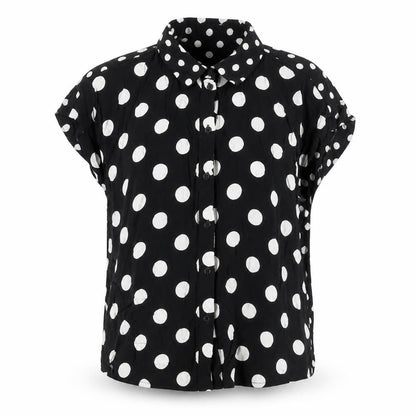 Womens UK Size 8 Topshop Black Basic Button-Up