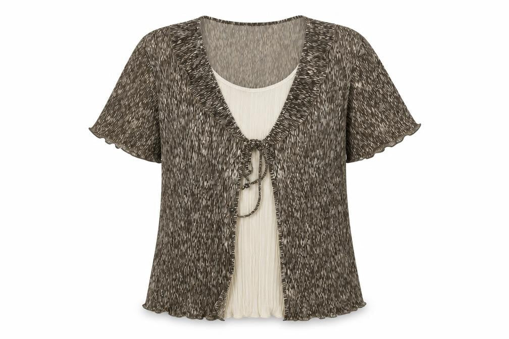Womens UK Size XL First Avenue Brown Basic Blouse