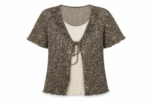 Womens UK Size XL First Avenue Brown Basic Blouse