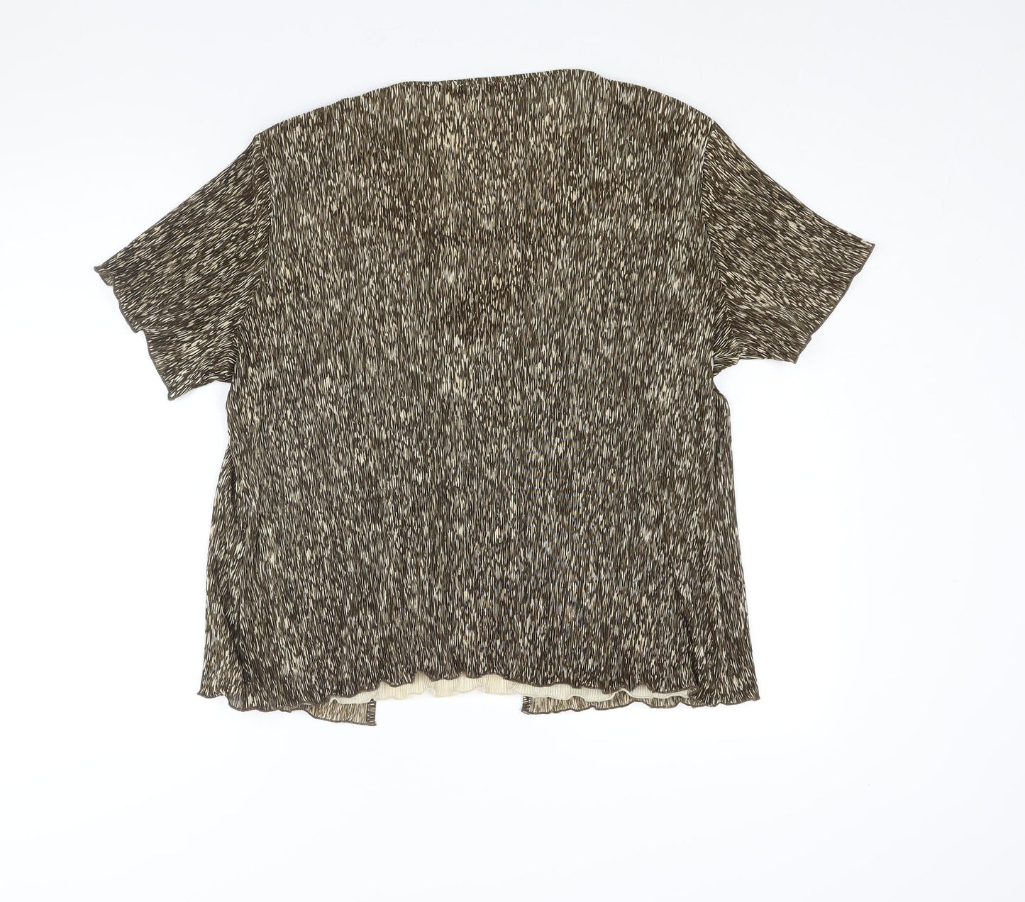Womens UK Size XL First Avenue Brown Basic Blouse
