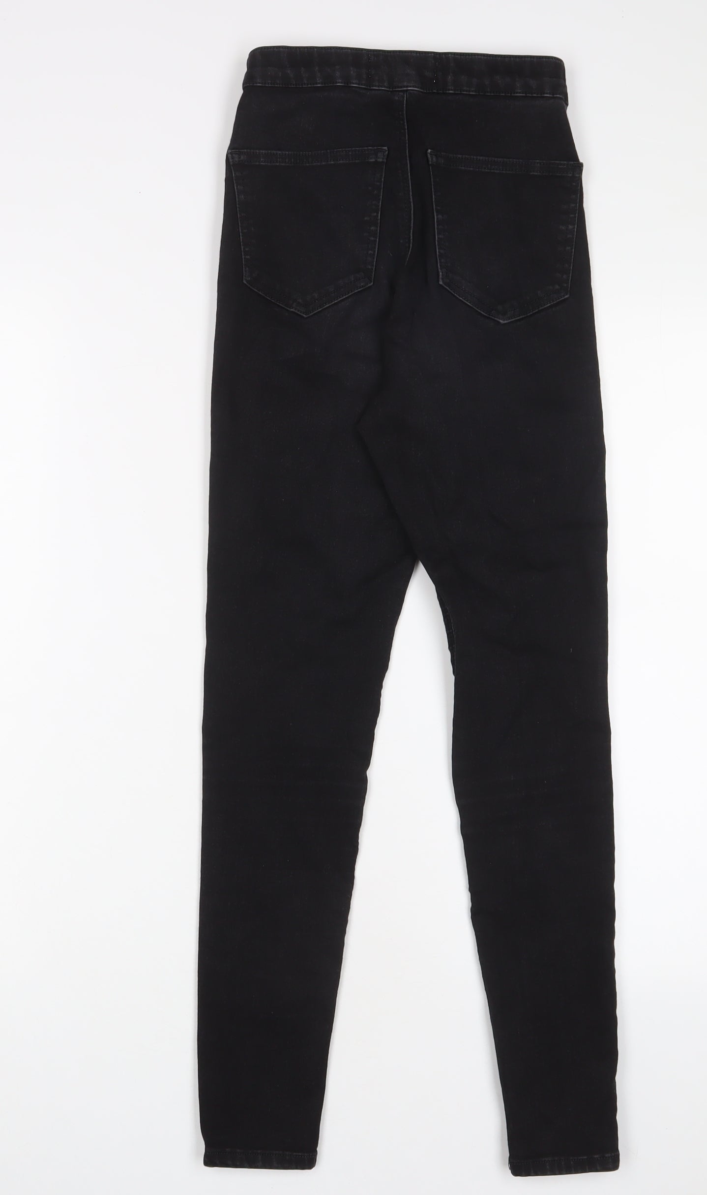 Topshop Womens Black Cotton Skinny Jeans Size 25 in L30 in Regular Zip