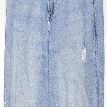 Hollister Womens Blue Cotton Straight Jeans Size 25 in L27 in Regular Zip