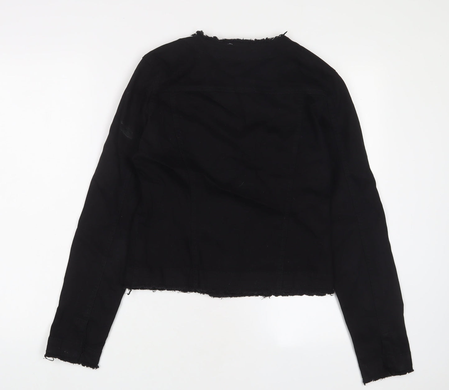 Girl VIVI Womens Black Jacket Size 8 Snap - Beaded