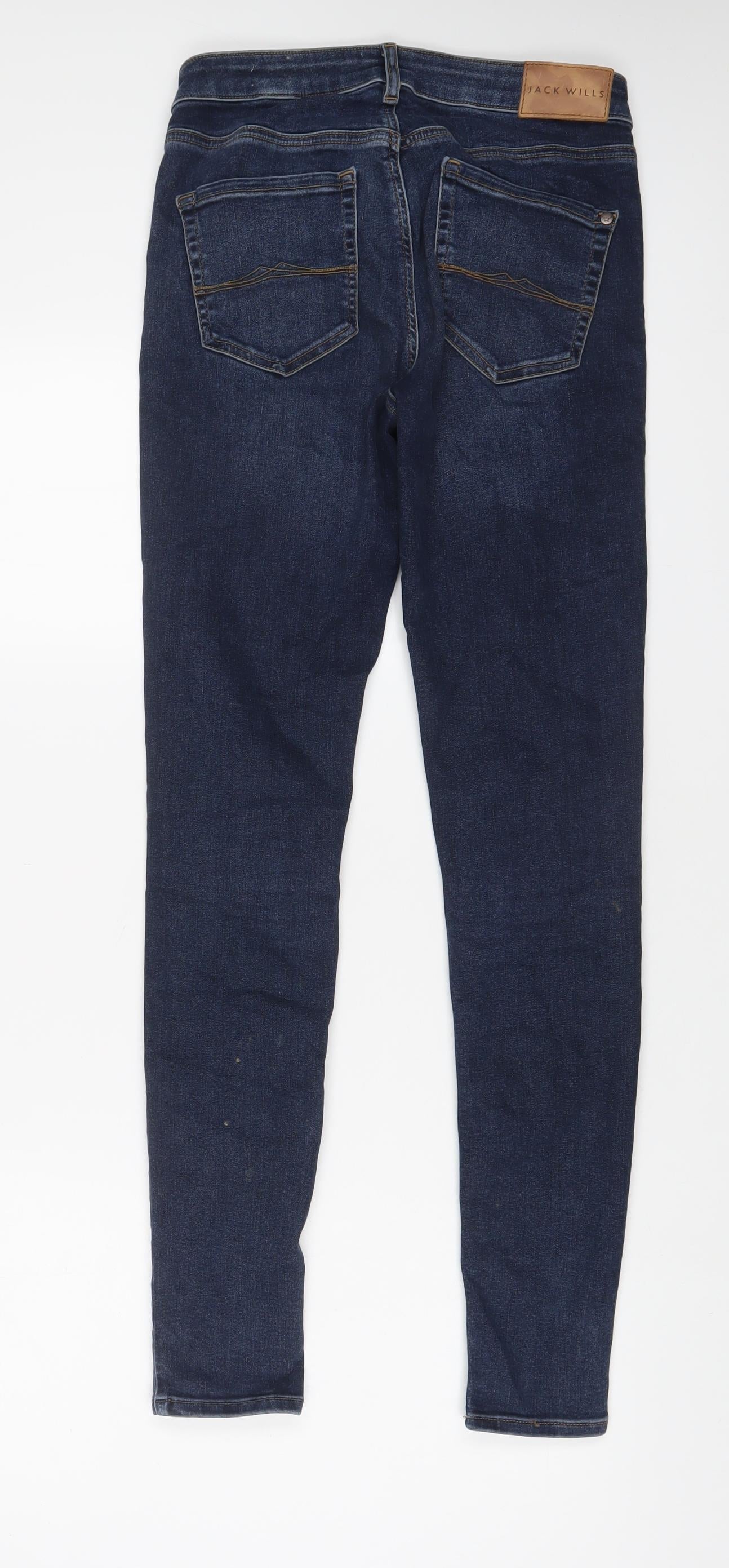 Womens UK Size 27 in Jack Wills Regular Fit Skinny Blue Jeans