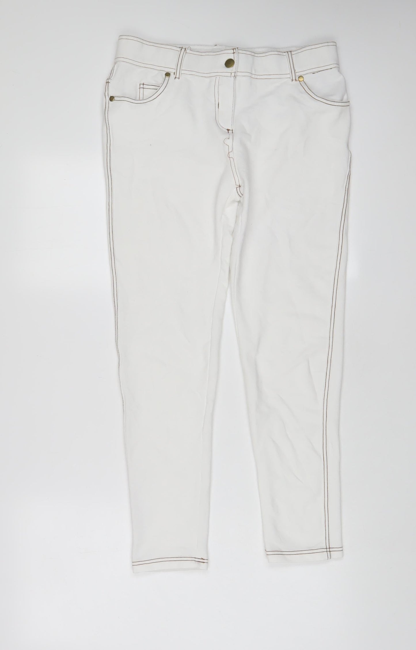 In the Style Womens White Cotton Jegging Jeans Size 16 L27 in Regular