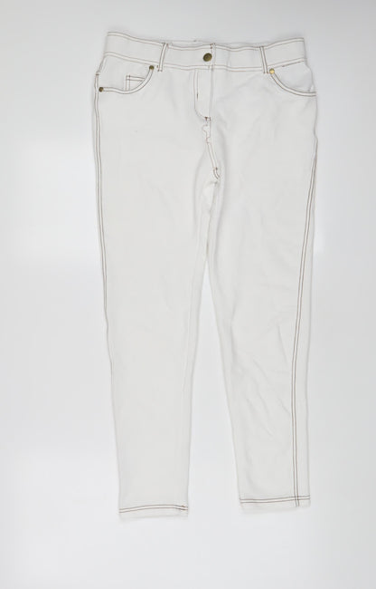 In the Style Womens White Cotton Jegging Jeans Size 16 L27 in Regular