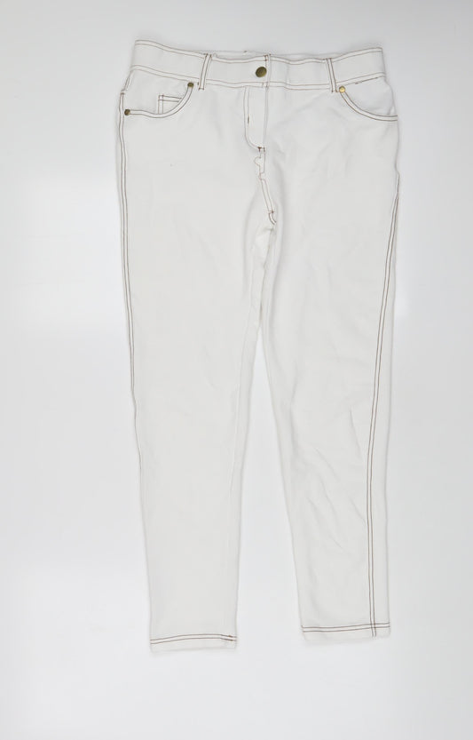 In the Style Womens White Cotton Jegging Jeans Size 16 L27 in Regular