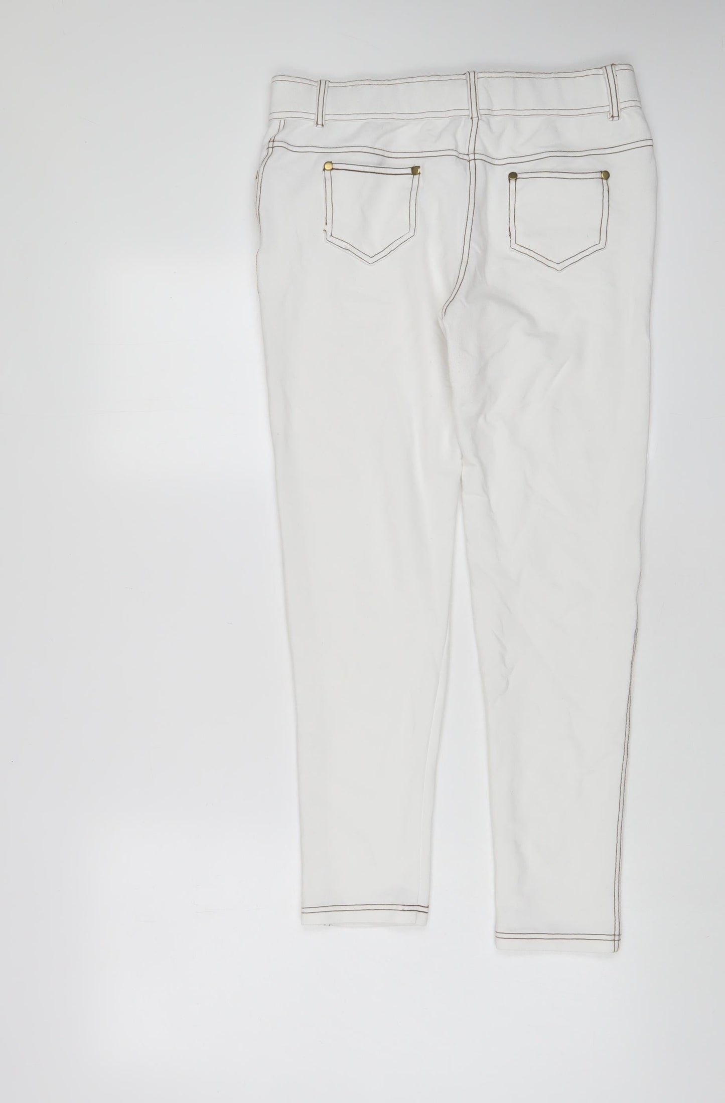 In the Style Womens White Cotton Jegging Jeans Size 16 L27 in Regular