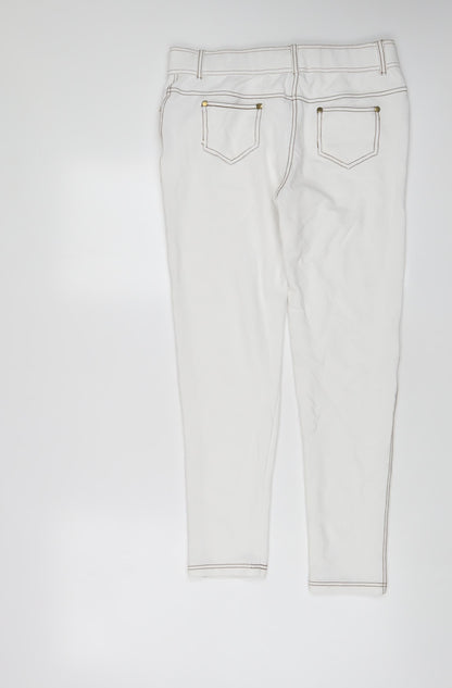 In the Style Womens White Cotton Jegging Jeans Size 16 L27 in Regular