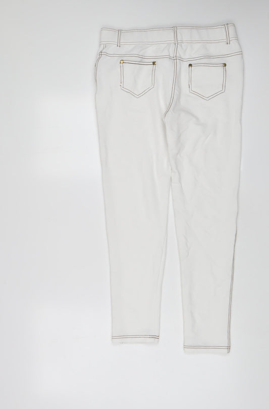 In the Style Womens White Cotton Jegging Jeans Size 16 L27 in Regular