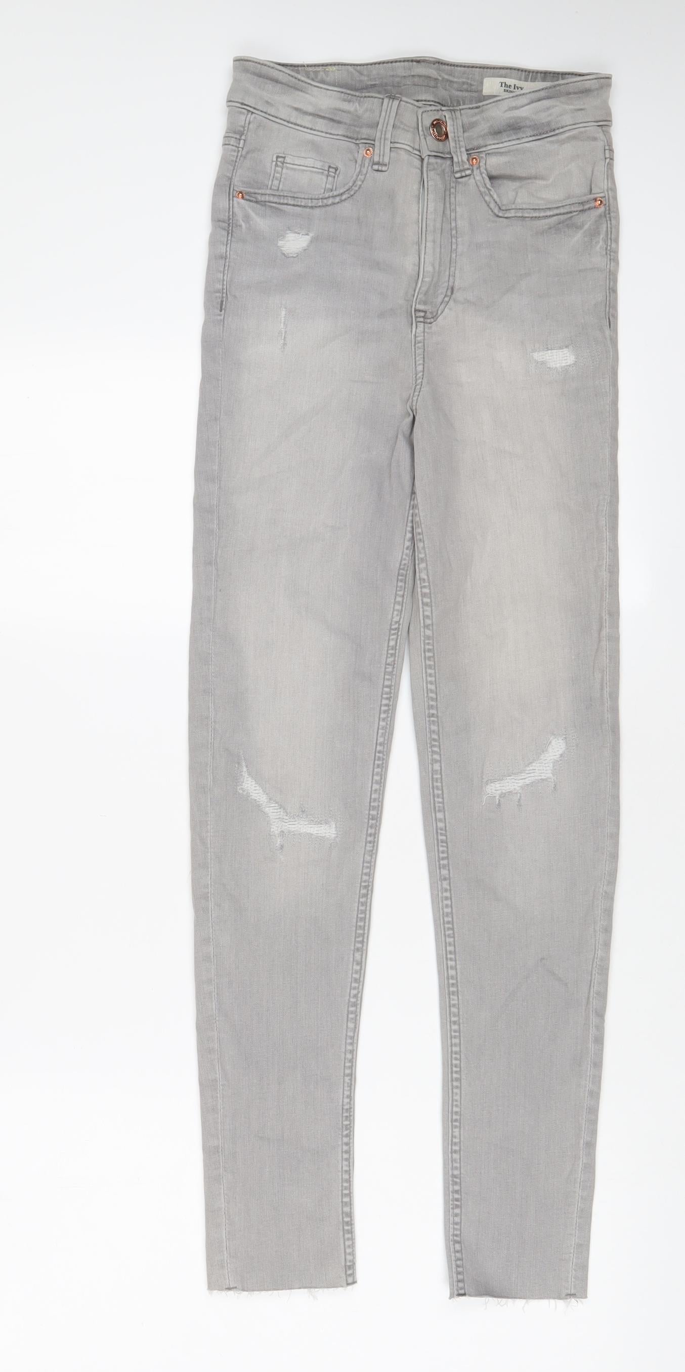 Womens UK Size 6 Marks and Spencer Regular Fit Skinny Grey Jeans