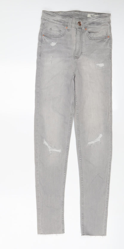 Womens UK Size 6 Marks and Spencer Regular Fit Skinny Grey Jeans