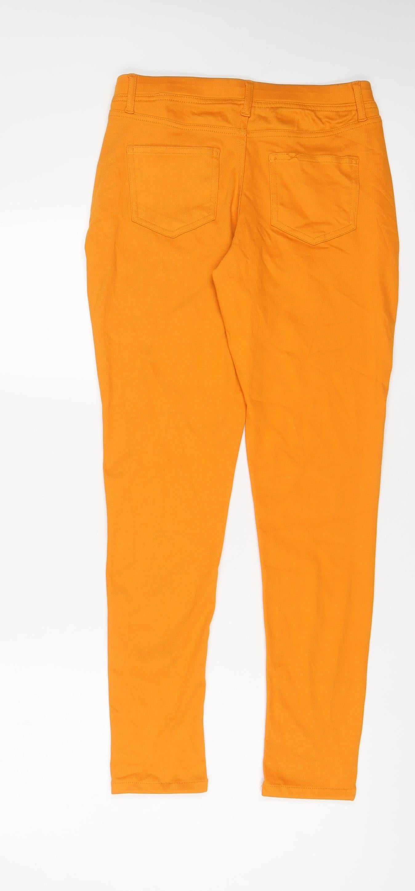 GoColours Womens Orange Cotton Jegging Jeans Size S L28 in Regular