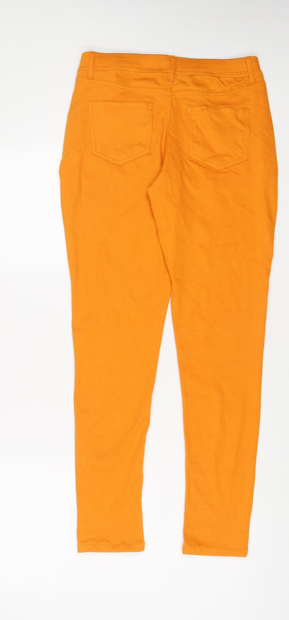 GoColours Womens Orange Cotton Jegging Jeans Size S L28 in Regular