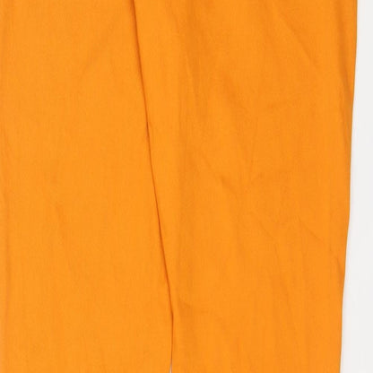 GoColours Womens Orange Cotton Jegging Jeans Size S L28 in Regular