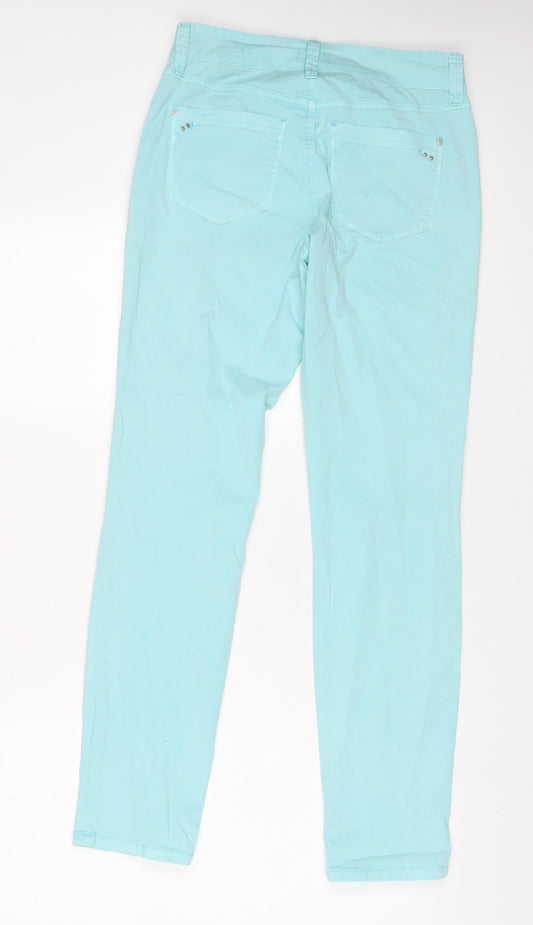 NYDJ Womens Blue Cotton Skinny Jeans Size 4 L30 in Regular Zip