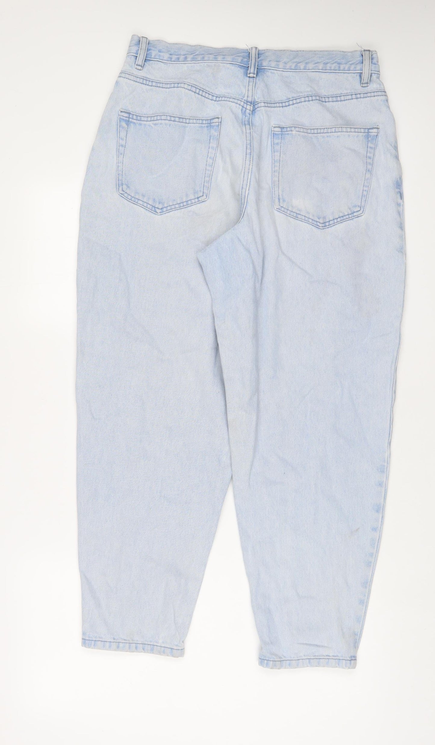 ASOS Womens Blue Cotton Tapered Jeans Size 32 in L32 in Regular Zip
