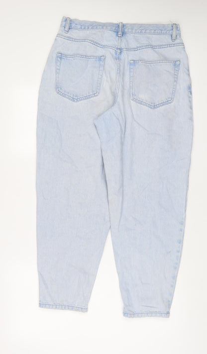 ASOS Womens Blue Cotton Tapered Jeans Size 32 in L32 in Regular Zip