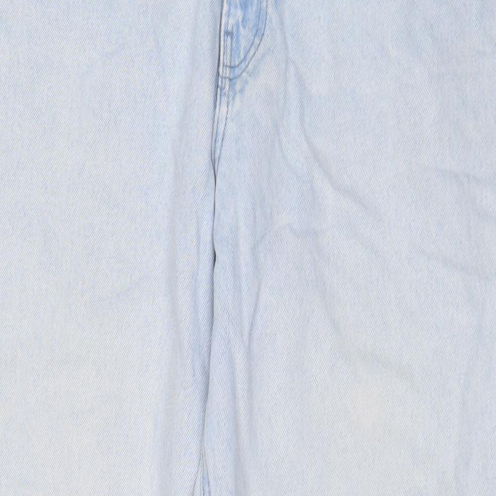 ASOS Womens Blue Cotton Tapered Jeans Size 32 in L32 in Regular Zip