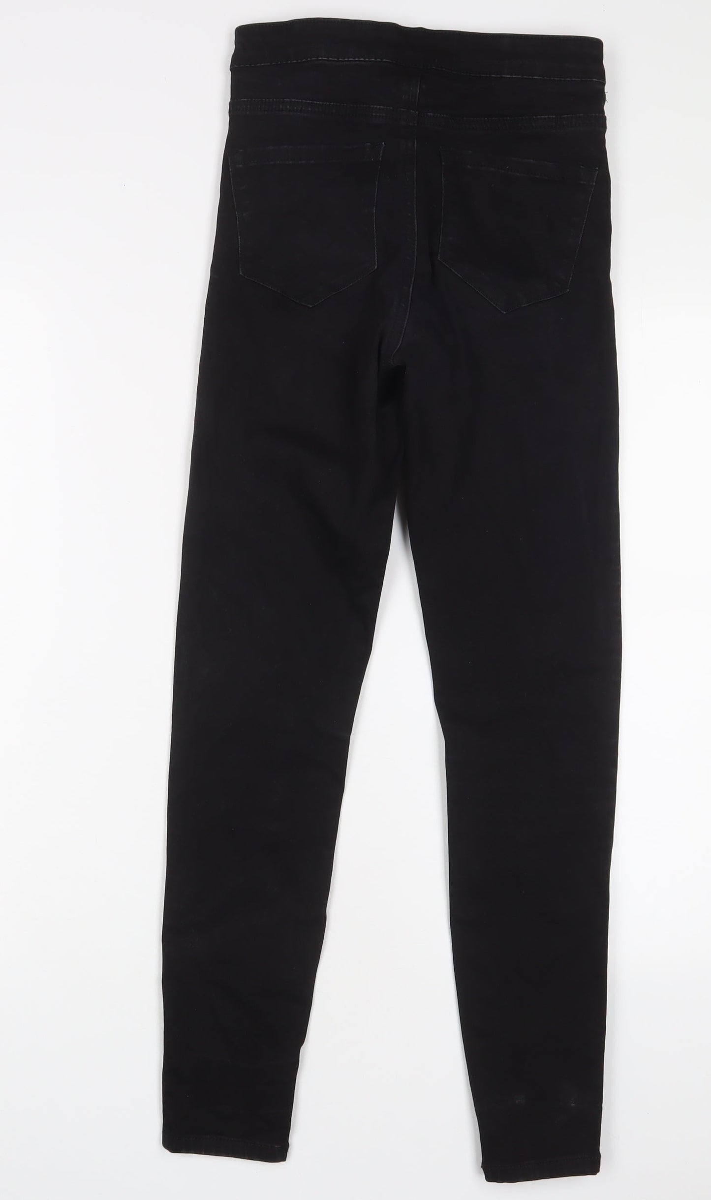 Denim & Co. Womens Black Cotton Skinny Jeans Size 8 L28 in Regular Zip