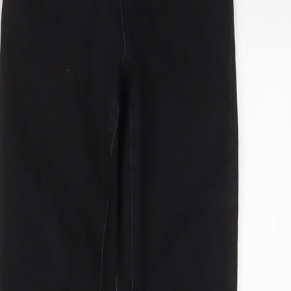 Denim & Co. Womens Black Cotton Skinny Jeans Size 8 L28 in Regular Zip