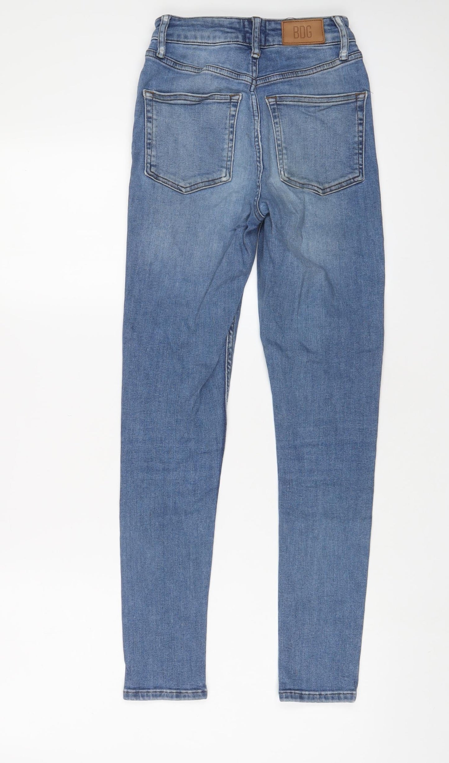 BDG Womens Blue Cotton Skinny Jeans Size 24 in L32 in Regular Zip