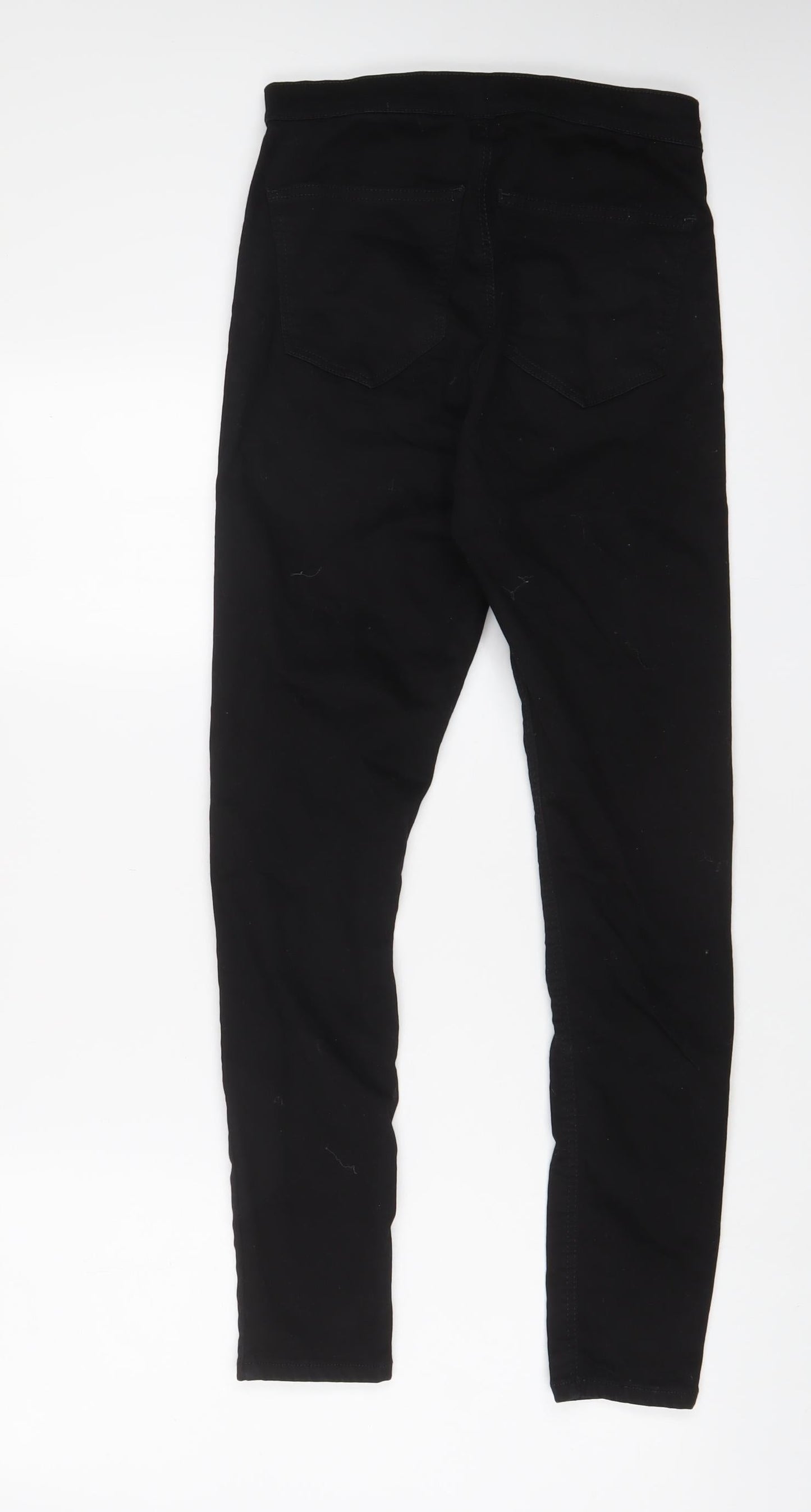 Topshop Womens Black Cotton Skinny Jeans Size 30 in L32 in Regular Zip