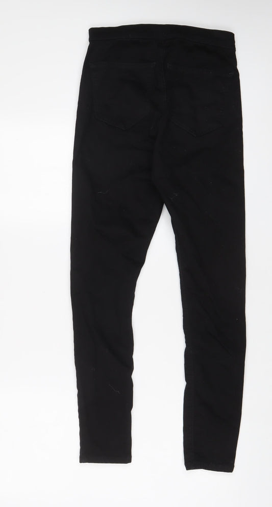 Topshop Womens Black Cotton Skinny Jeans Size 30 in L32 in Regular Zip