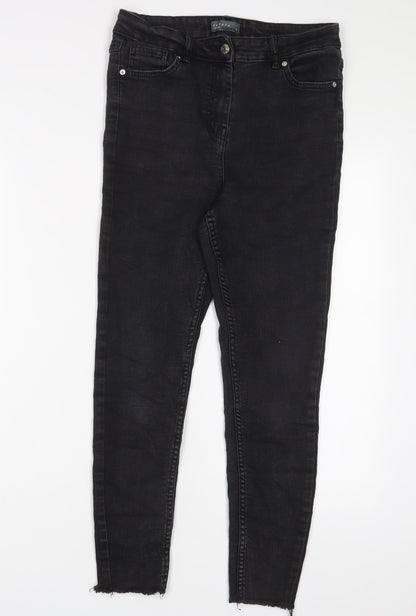 Womens UK Size 12 Papaya Regular Fit Skinny Grey Jeans
