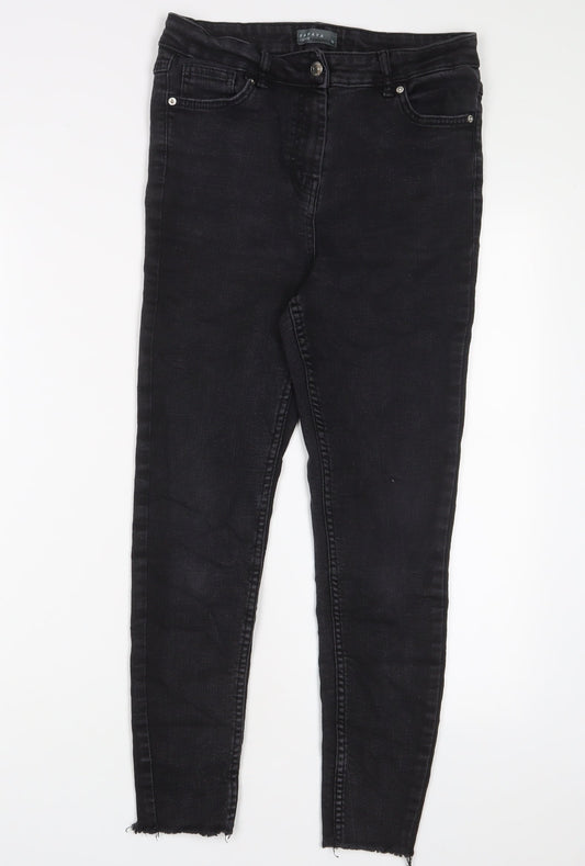 Womens UK Size 12 Papaya Regular Fit Skinny Grey Jeans